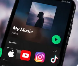 音楽配信サービスの画面